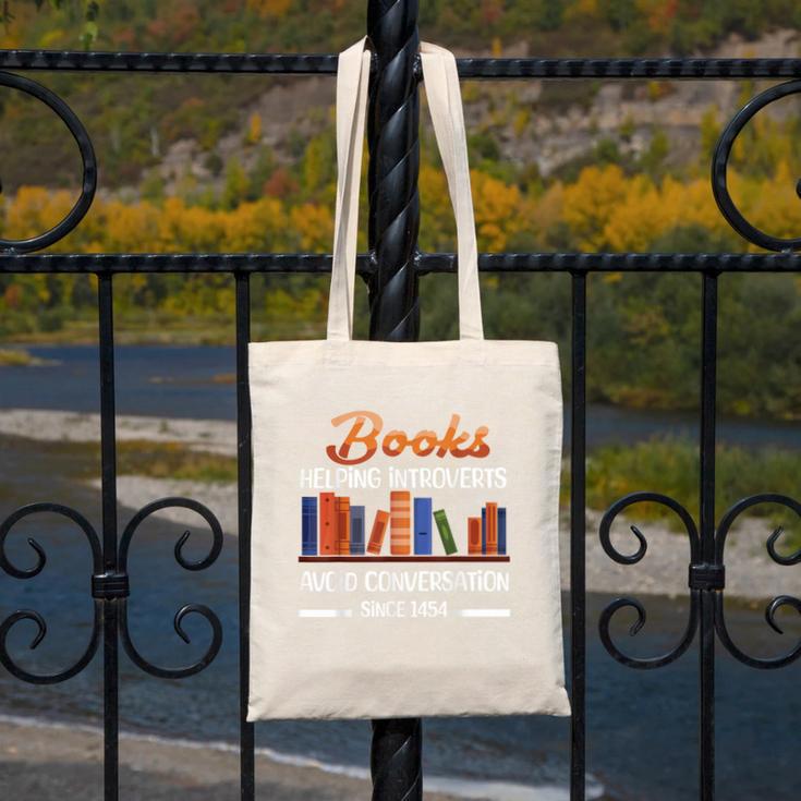 Books Helping Introverts Avoid Conversation Book Reading Canvas Tote Bag