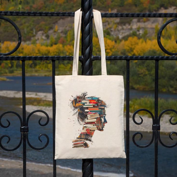 Books Lover Women Art Colorful Drawing Graphic Books Canvas Tote Bag Books Lover Women Art Colorful Drawing Graphic Books Canvas Tote Bag