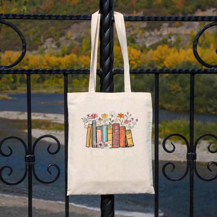 Booktrovert Cozy Book Lover Book Nerd Literary Humor Canvas Tote Bag