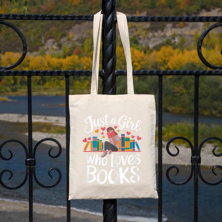 Bookworm Book Just A Girl Who Loves Books Canvas Tote Bag