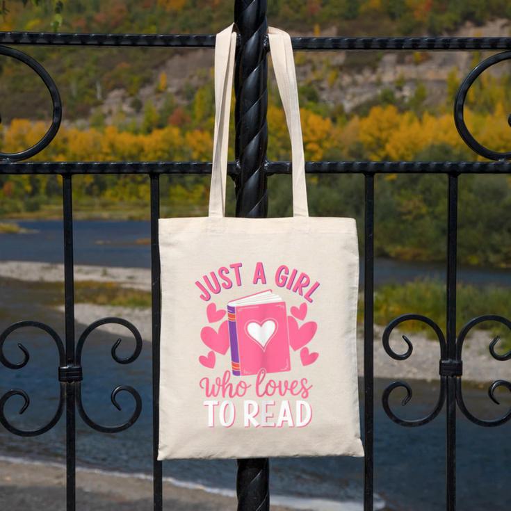 Bookworm Just A Girl Who Loves To Read Canvas Tote Bag