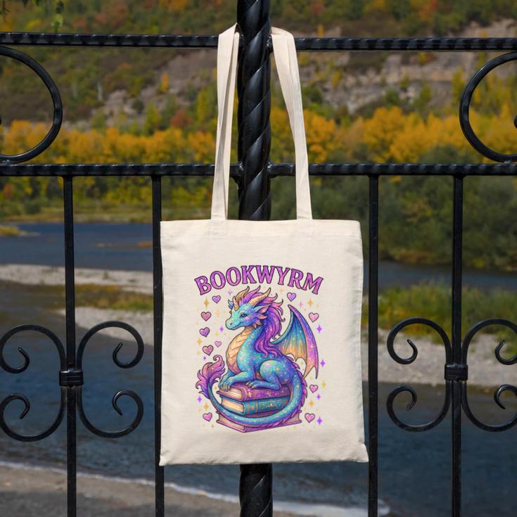 Bookwyrm Just a Girl Who Loves Dragons Books Dragon Reader Canvas Tote Bag