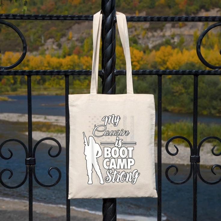 Boot Camp Graduation Military Cousin Support Tee Canvas Tote Bag