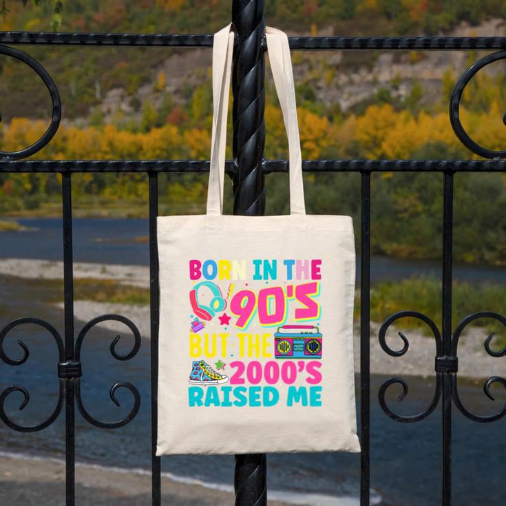 Born In The 90's But The 2000's Raised Me Y2K Nostalgia Canvas Tote Bag Born In The 90's But The 2000's Raised Me Y2K Nostalgia Canvas Tote Bag