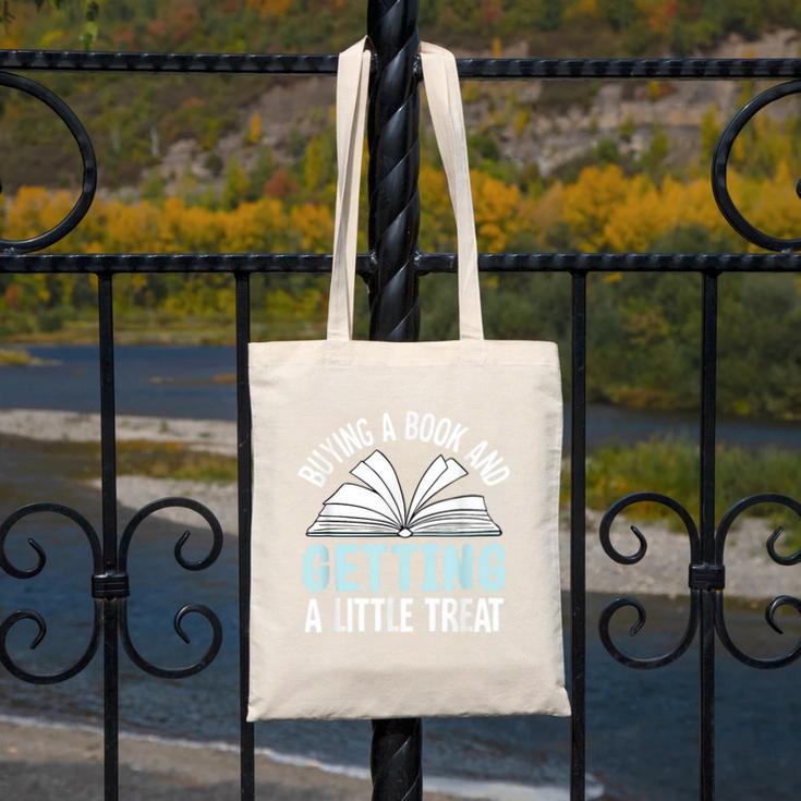 Buying A Book And Getting A Little Treat Canvas Tote Bag Buying A Book And Getting A Little Treat Canvas Tote Bag