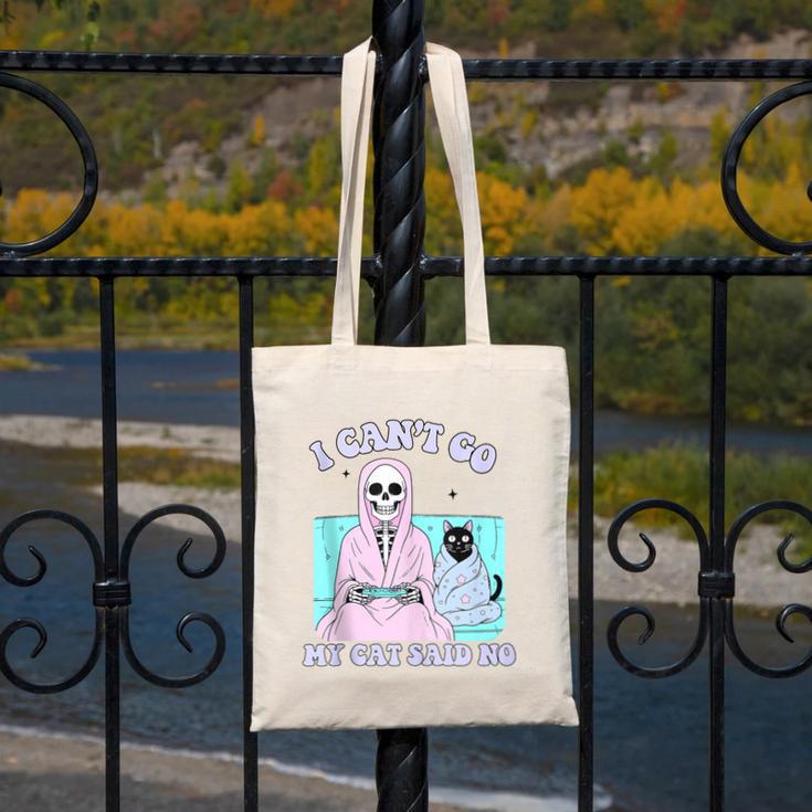 I Can't Go My Cat Said No Introvert Anxiety Cat Lover Canvas Tote Bag I Can't Go My Cat Said No Introvert Anxiety Cat Lover Canvas Tote Bag