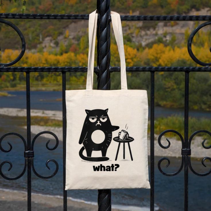 Cat What Humor Introvert Anti-Social Canvas Tote Bag Cat What Humor Introvert Anti-Social Canvas Tote Bag
