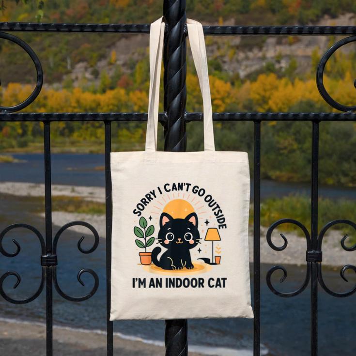 Cat Shirt Introvert Sorry I Can’t Go I’m An Indoor Cat Canvas Tote Bag Cat Shirt Introvert Sorry I Can’t Go I’m An Indoor Cat Canvas Tote Bag