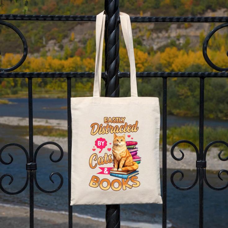 Cat Shirts For Women Book Lover Shirt Cats And Books Canvas Tote Bag