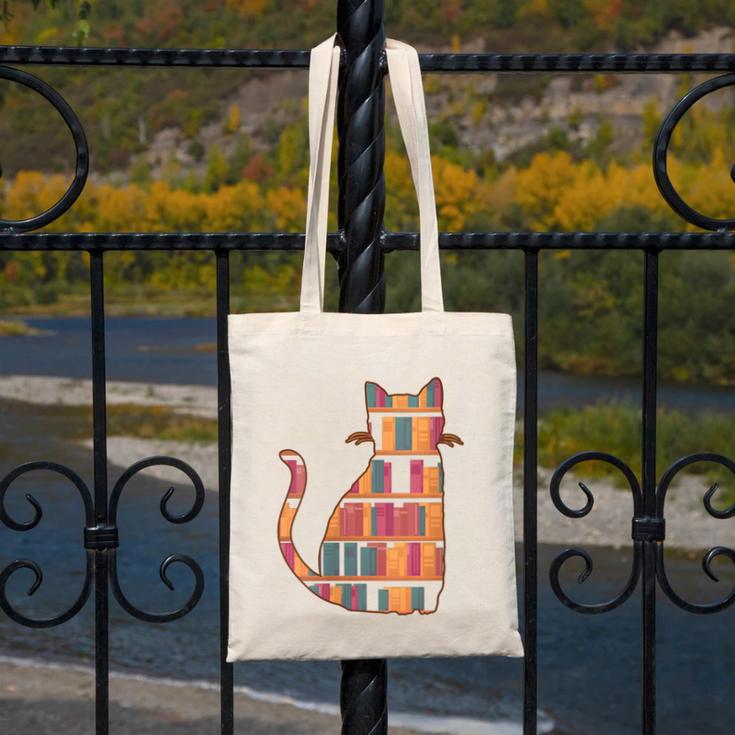 Cats Reading Books Librarian Library Readers Canvas Tote Bag