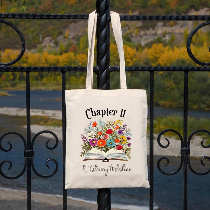 Chapter 11 Years Old 11th Birthday Wildflower Book Lover Canvas Tote Bag