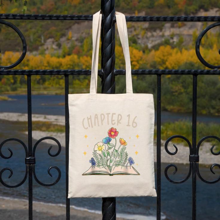 Chapter 16th Birthday Bookworm 16 Years Old For Book Lovers Canvas Tote Bag