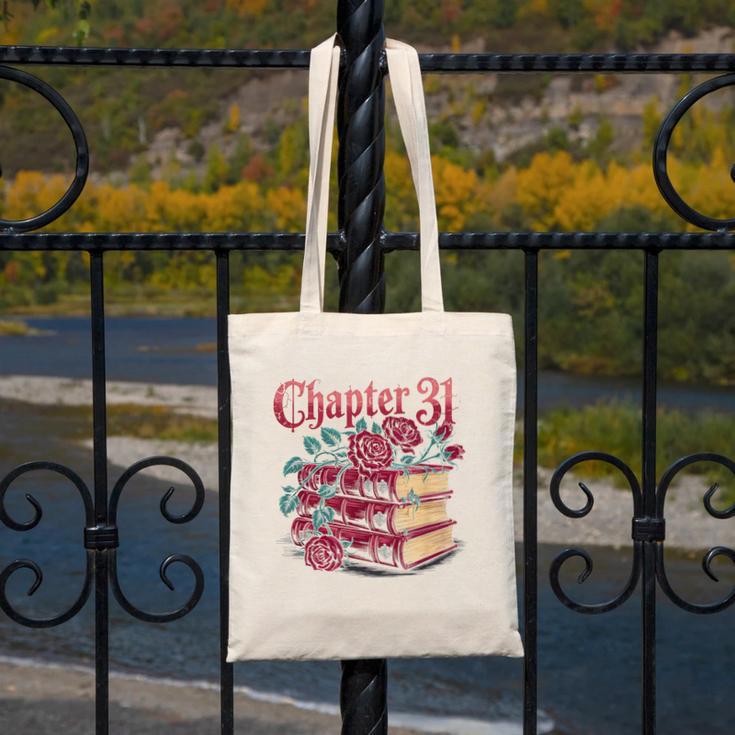 Chapter 31 Gothic 31st Birthday Book Lover Dark Romance Canvas Tote Bag