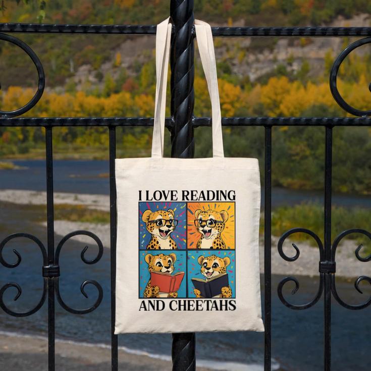 Cheetah Love Reading And Cheetahs Kids Bookworm Canvas Tote Bag