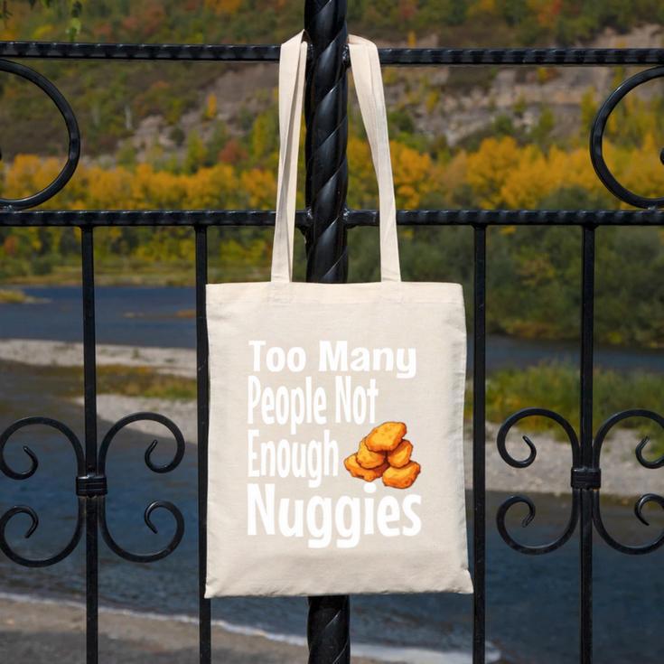 Chicken Nugget Saying Introvert Nuggie Foodie Food Canvas Tote Bag