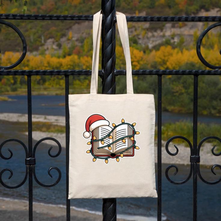 Christmas Book Festive Holiday Xmas Canvas Tote Bag