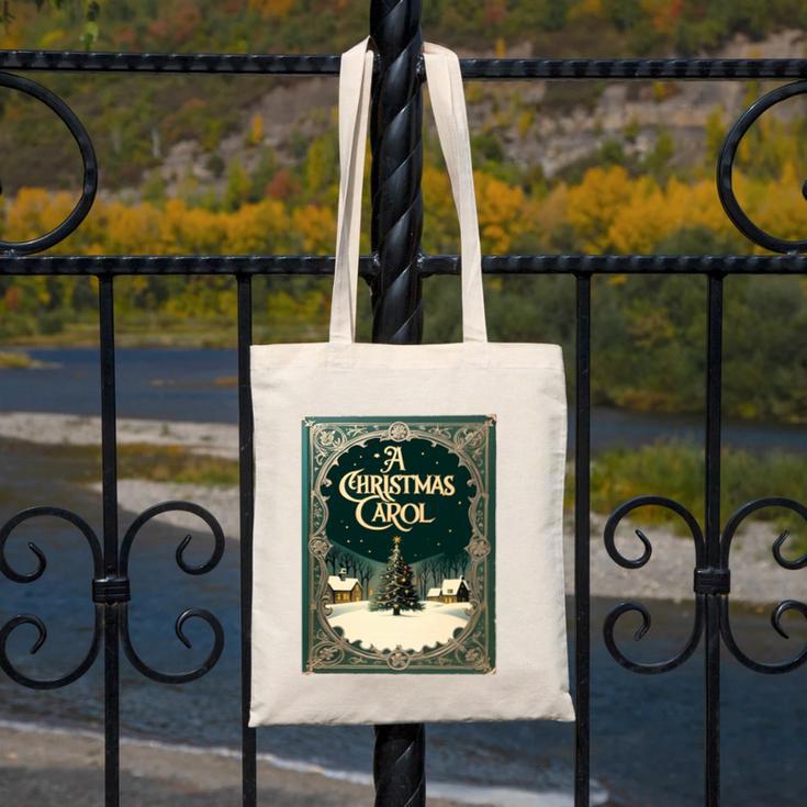 A Christmas Carol Book Cover By Charles Dickens Canvas Tote Bag A Christmas Carol Book Cover By Charles Dickens Canvas Tote Bag