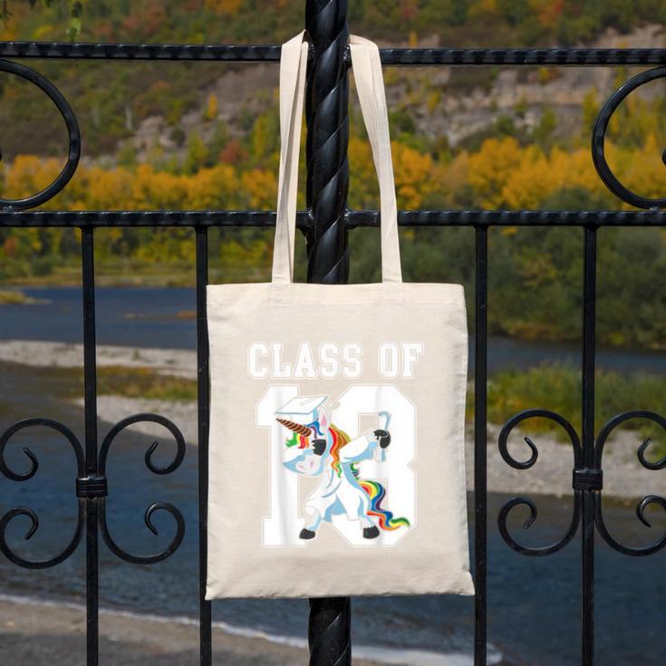 Class Of 2018 Graduation Dabbing Unicorn Canvas Tote Bag