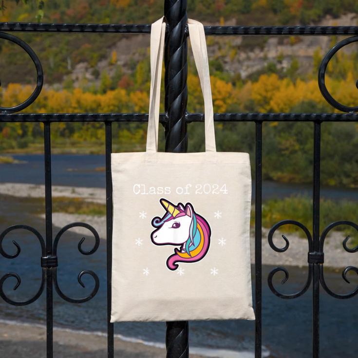 Class Of 2024 Graduation Year Unicorn Tee Shirt Canvas Tote Bag