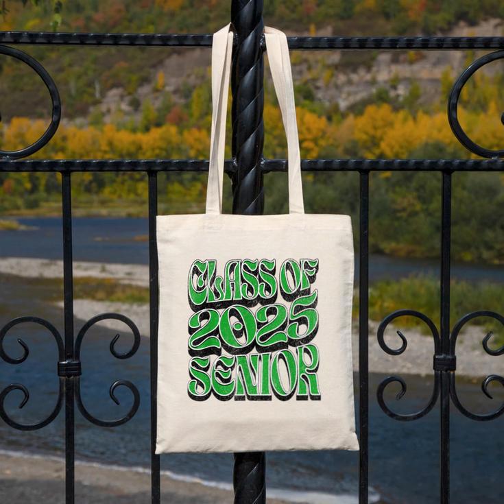 Class Of 2025 Senior Green Student Graduation Canvas Tote Bag
