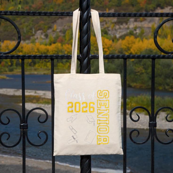 Class Of 2026 Senior 26 High School Graduation -Gold Canvas Tote Bag