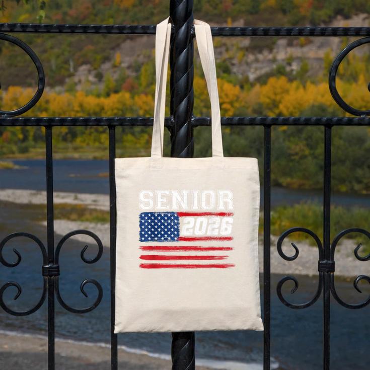 Class Of 2026 Senior Back To School American Flag Graduation Canvas Tote Bag