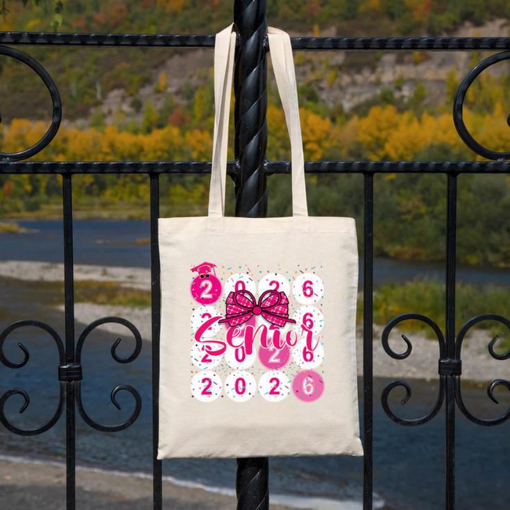 Class Of 2026 Senior Coquette Pink Bow Graduation Family Premium Tri-Blend Canvas Tote Bag