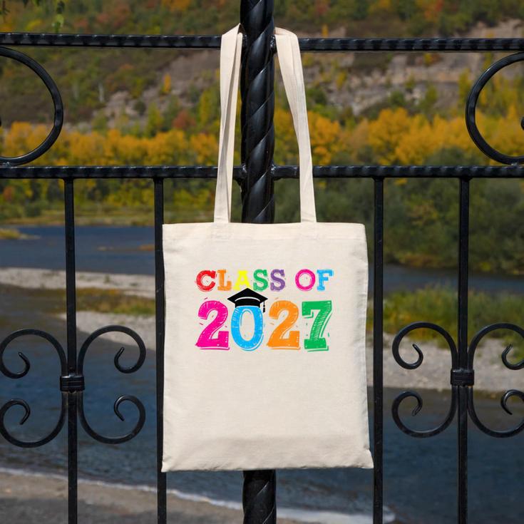Class Of 2027 Shirt For Boys And Girls Fun 2027 Graduation Canvas Tote Bag
