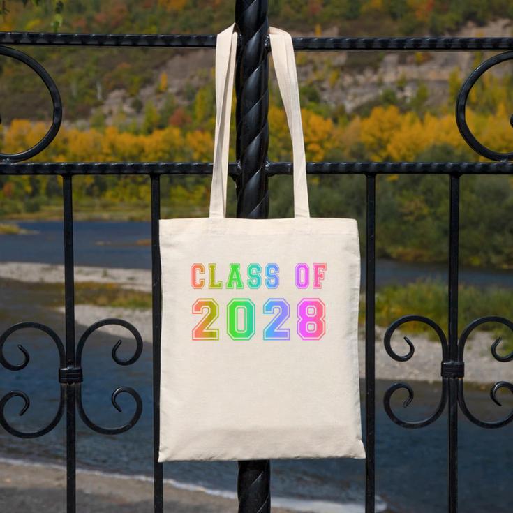 Class Of 2028 High School Graduation Date GraduateShirt Canvas Tote Bag