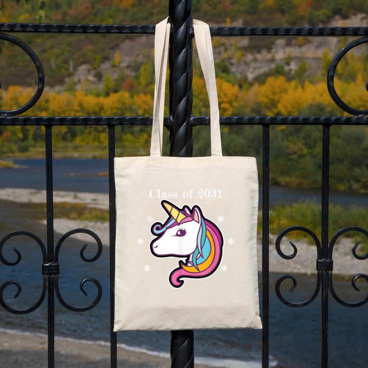 Class Of 2031 Graduation Year UnicornShirt Canvas Tote Bag