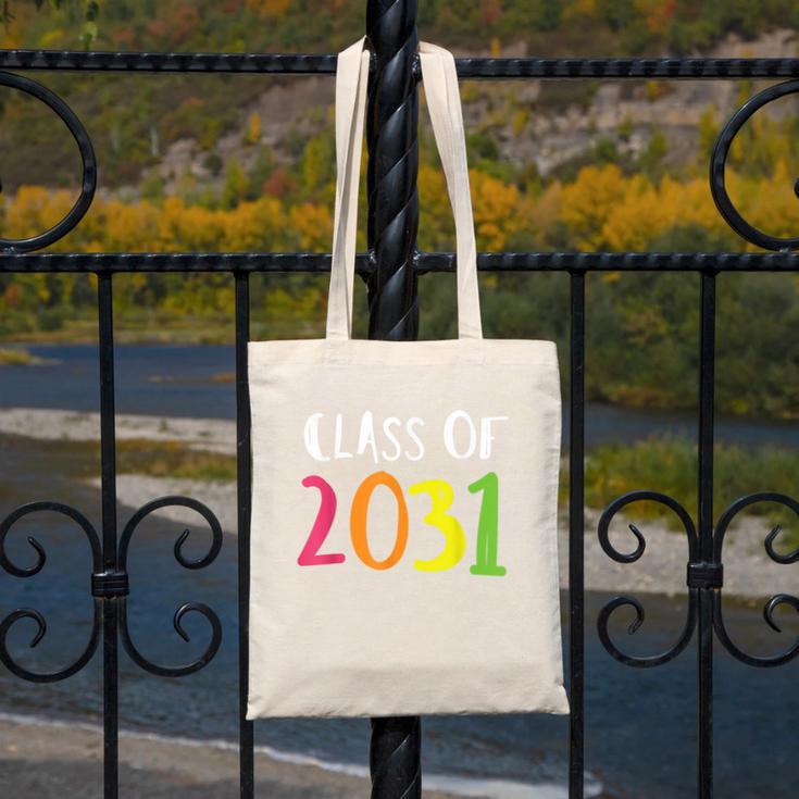 Class Of 2031 Kindergarten Graduation Back To School T-Shirt Canvas Tote Bag