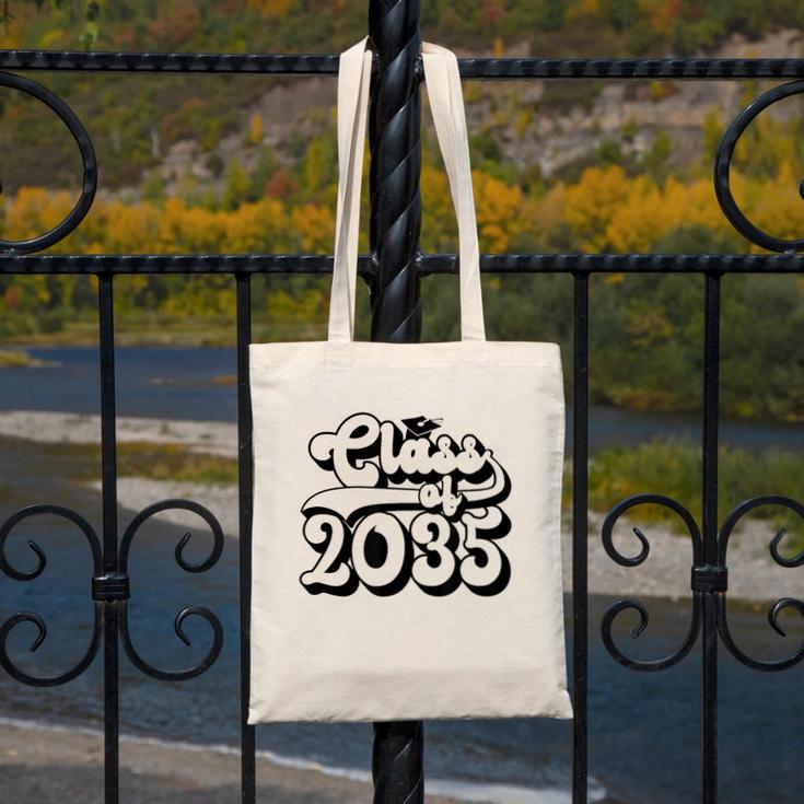 Class Of 2035 Senior Retro 2035 Grad Graduate Graduation Canvas Tote Bag