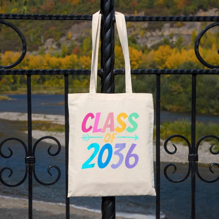 Class Of 2036 First Day Kindergarten Grow With Me Graduation Canvas Tote Bag