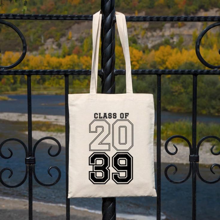 Class Of 2039 Blue Graduation Senior Student Tee Canvas Tote Bag