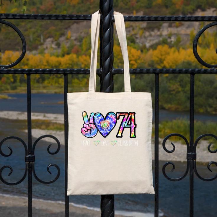 Class Of 74 1974 50th Class Reunion Tie Dye Graduation Items Canvas Tote Bag