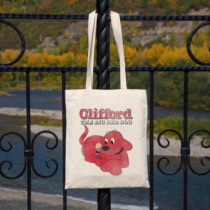 Clifford The Big Red Dog Clifford And Emily Book Cover Canvas Tote Bag Clifford The Big Red Dog Clifford And Emily Book Cover Canvas Tote Bag
