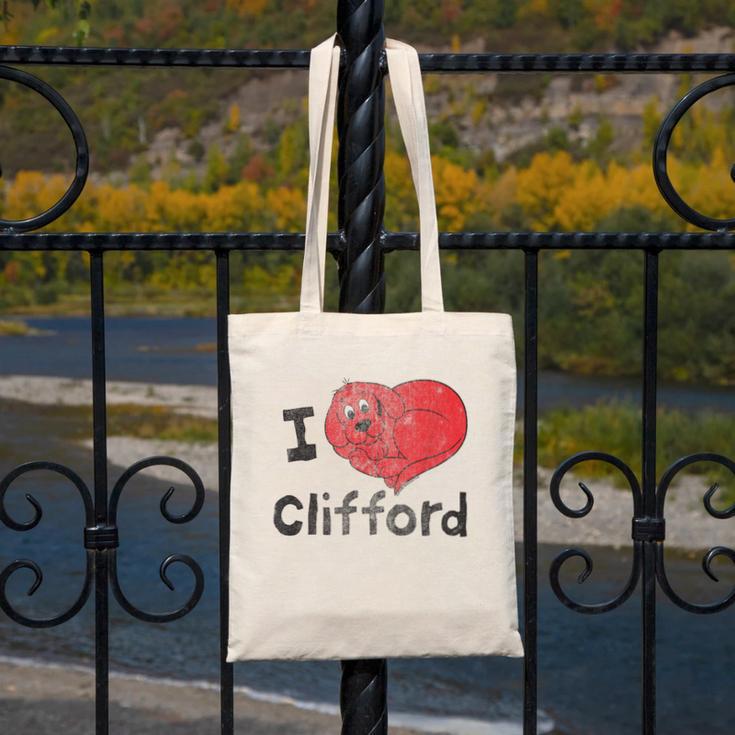Clifford The Big Red Dog I Heart Clifford Childrens Books Canvas Tote Bag
