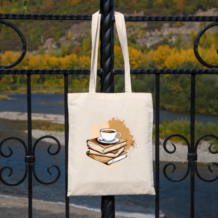 Coffee And Books Adult Books Lover Reading Canvas Tote Bag