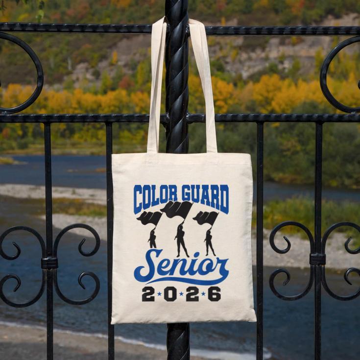 Color Guard Senior 2026 Flags Marching Band Graduation Grad Canvas Tote Bag