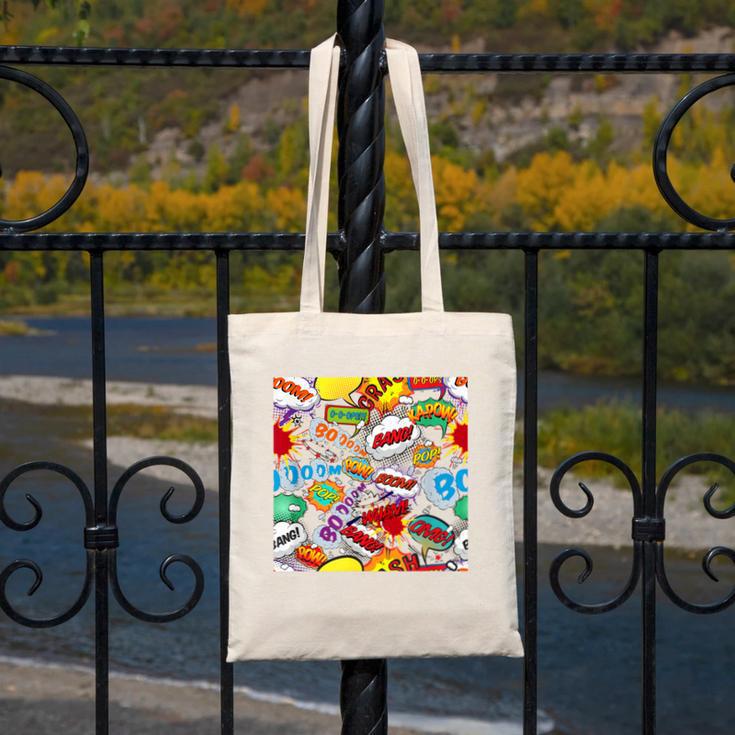Comic Book Pop Art Modern Fun Canvas Tote Bag