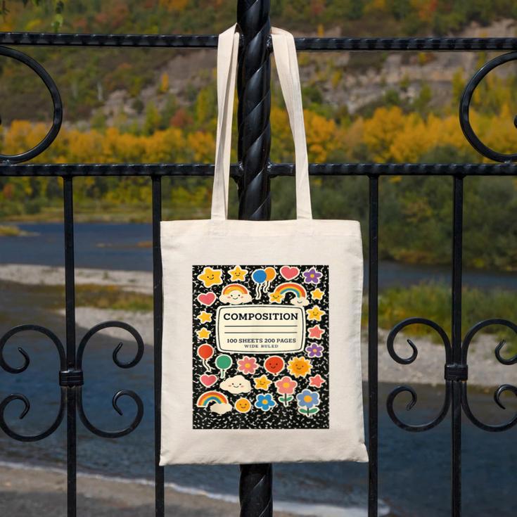 Composition Notebook Costume Teacher Matching Halloween Book Canvas Tote Bag