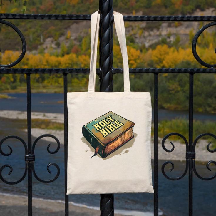 Cool Holy Bible Book Costume For Man And Woman Canvas Tote Bag