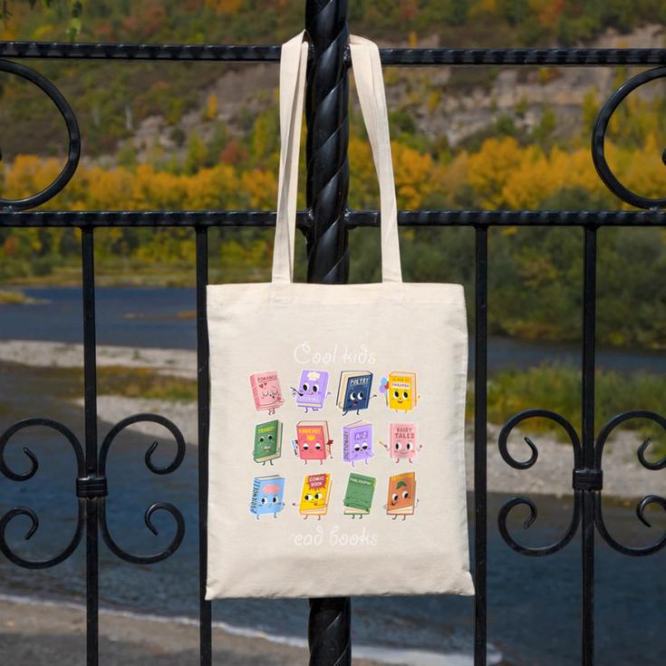 Cool Kids Read Books School Librarian Reading Teacher Canvas Tote Bag