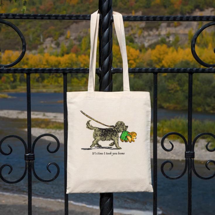 Corduroy Time I Took You Home Teddy Bear Children's Book Canvas Tote Bag