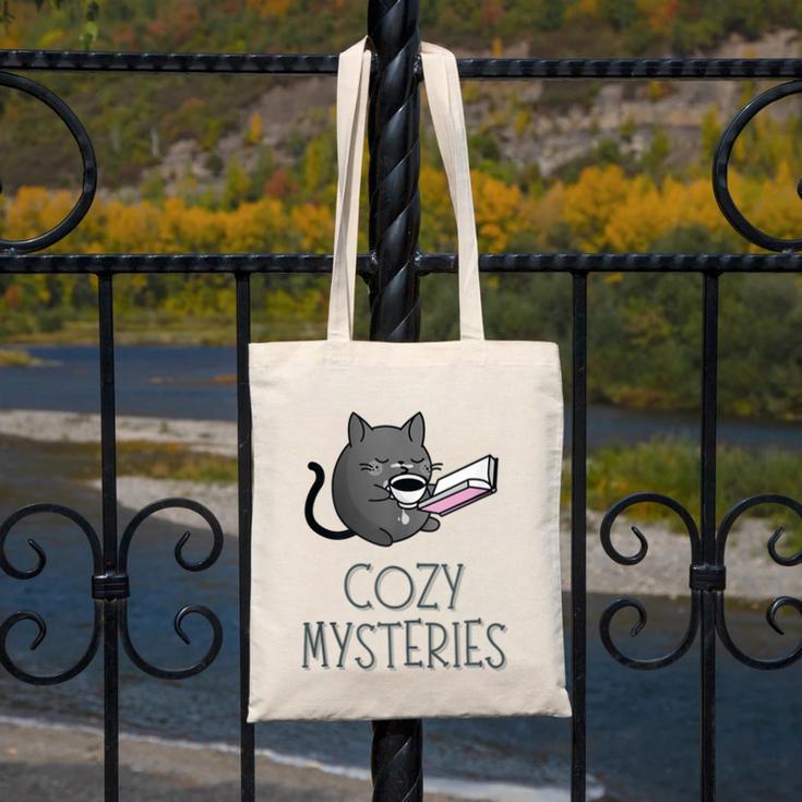 Cozy Mysteries Coffee And Novel For Book Lovers Canvas Tote Bag