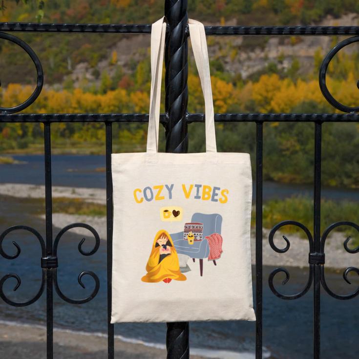 Cozy Vibes Atmospheric Introvert Canvas Tote Bag