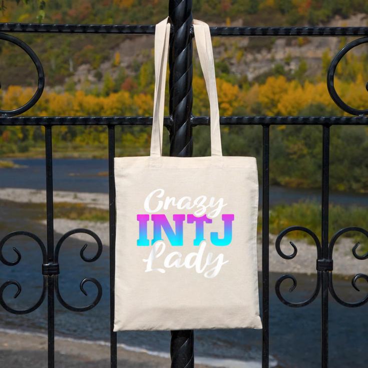 Crazy INTJ Lady Introvert Personality Canvas Tote Bag Crazy INTJ Lady Introvert Personality Canvas Tote Bag