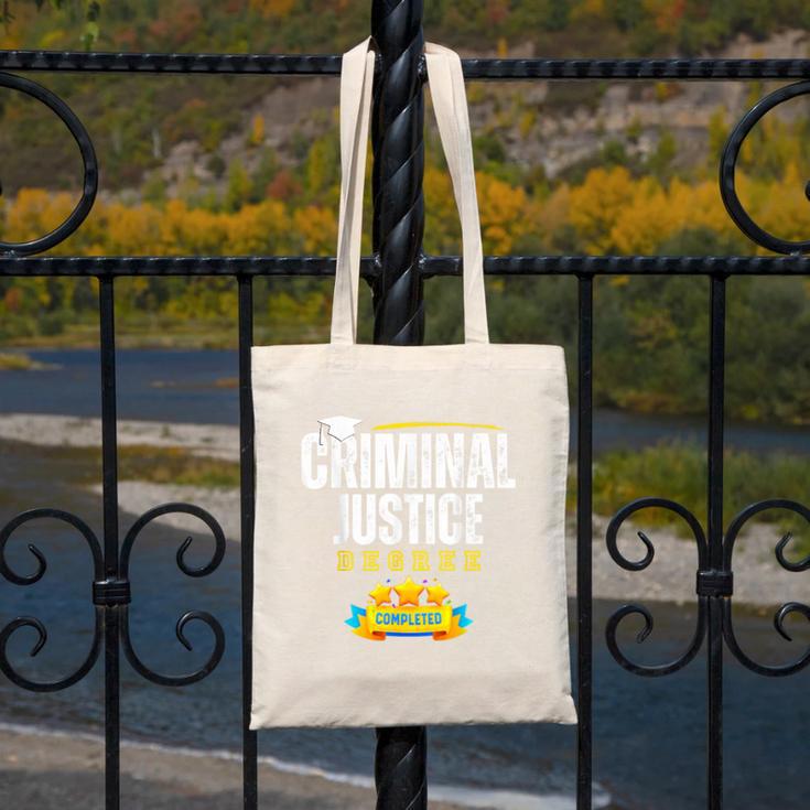 Criminal Justice Degree Graduation Senior Celebration Grad Canvas Tote Bag