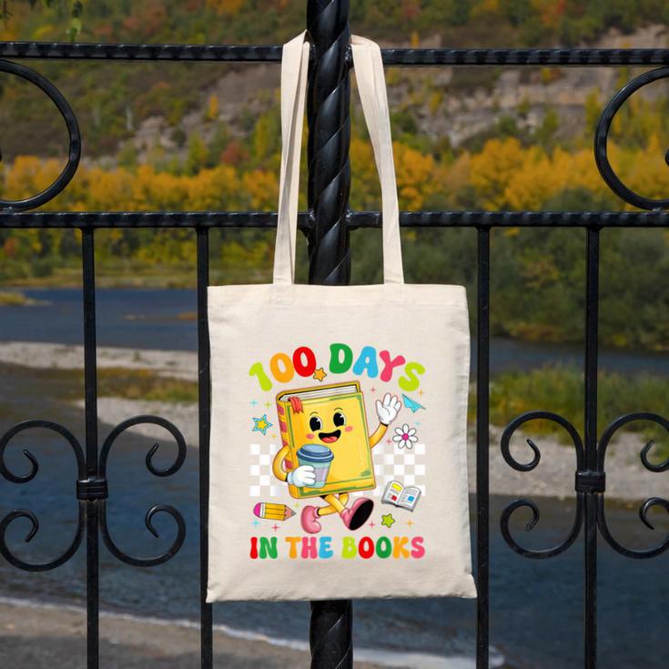 Cute 100 Days In The Books Groovy Boy Girl Teacher Canvas Tote Bag
