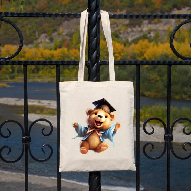 Cute Graduation Bear To Celebrate Your Graduate Canvas Tote Bag